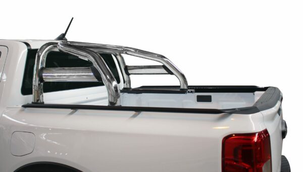 Maxe polished stainless steel double cab oval sports bar (compatible with VW Amarok Next Gen).