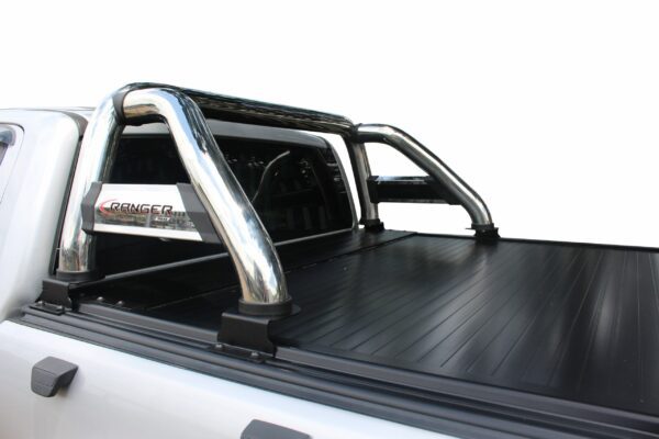 Ford Ranger Polished T7 RollaTop Compatible Sports Bar